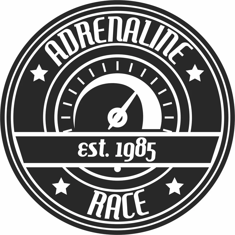Adrenaline Race Speedometer Sign Design — full DXF linework preview