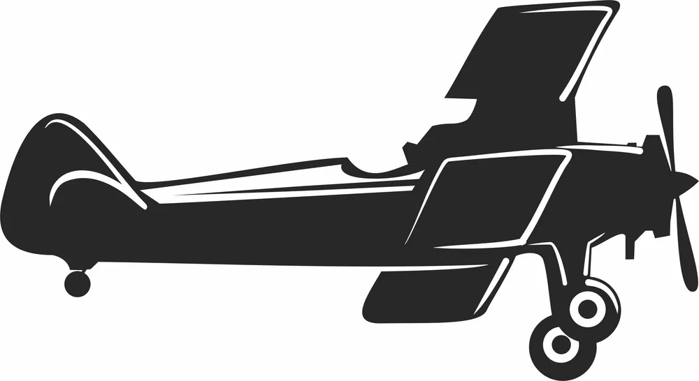 Airplane Clipart — full DXF linework preview