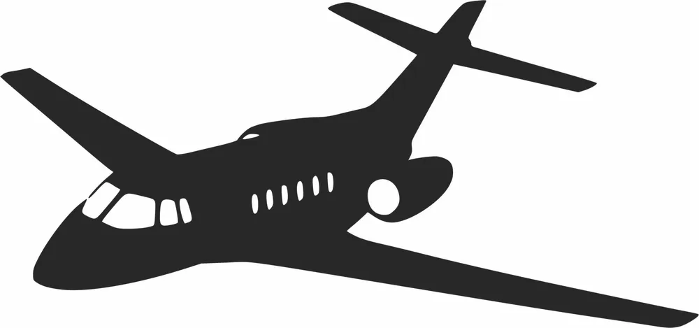 Airplane Clipart — full DXF linework preview