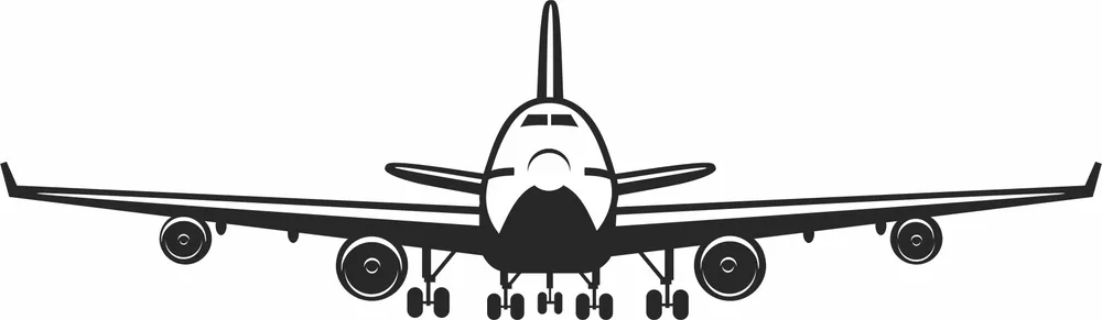 Airplane Wall Art — full DXF linework preview
