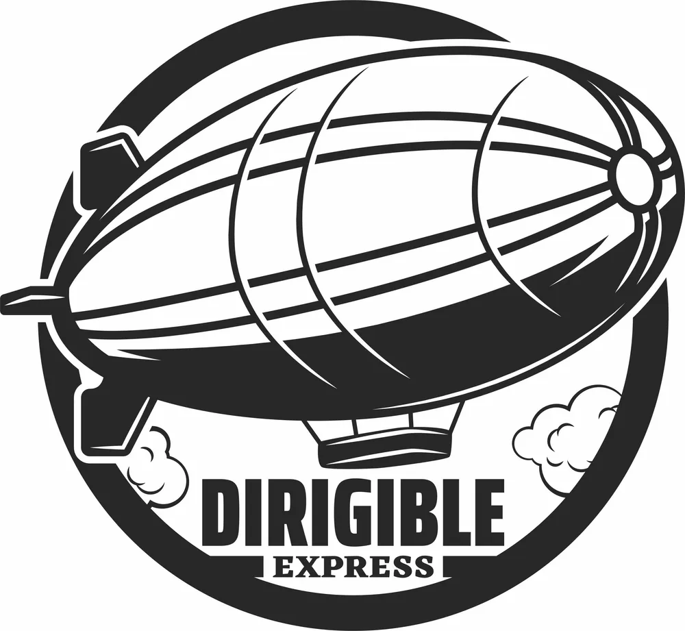 Airship Clipart — full DXF linework preview