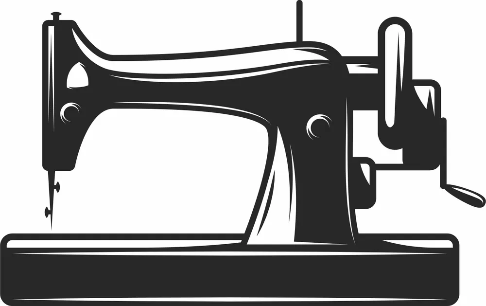 Antique Sewing Machine Design — DXF linework preview