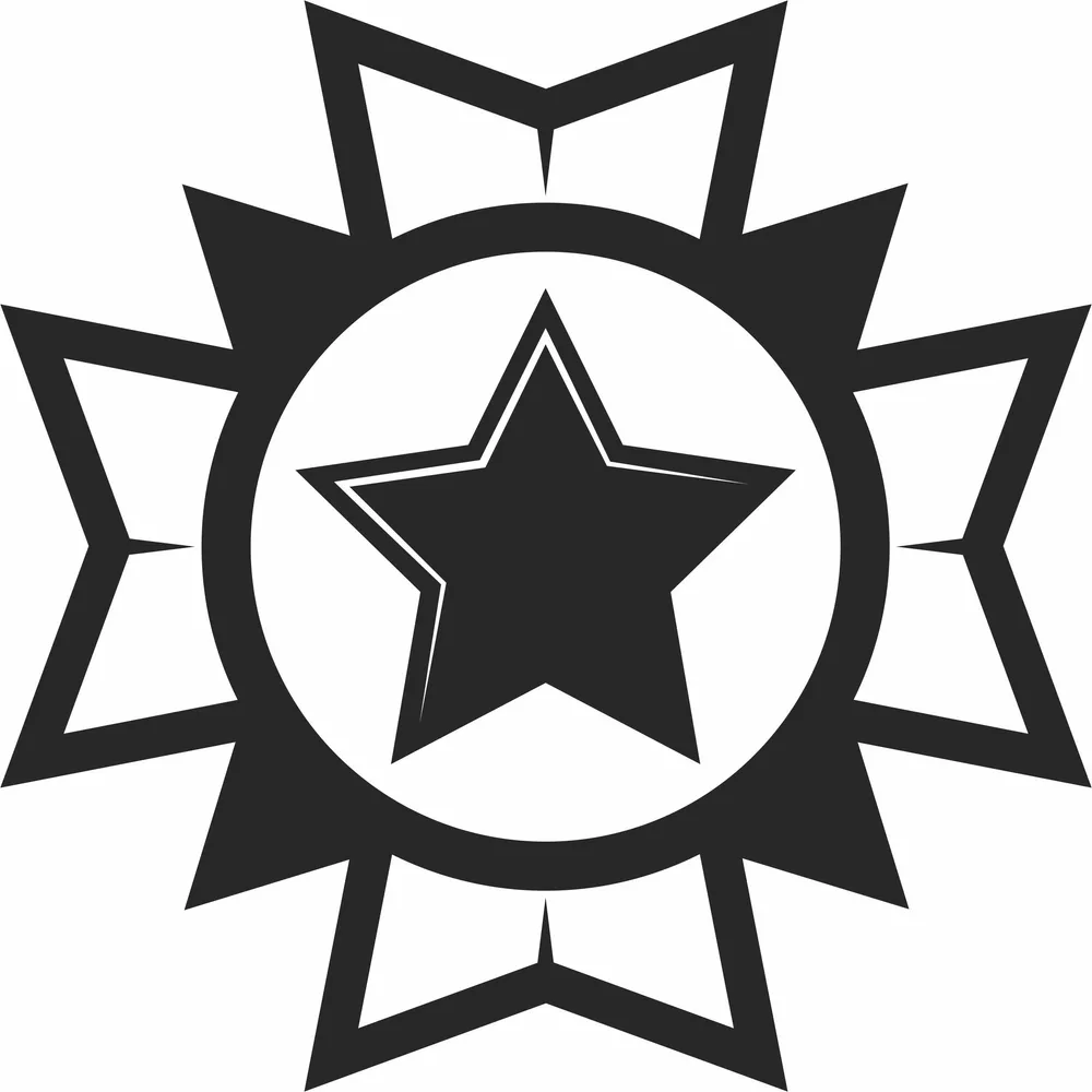 Army Badge Clipart — DXF linework preview