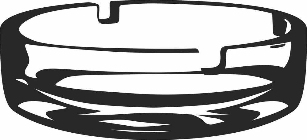 Ashtray Clipart — DXF linework preview