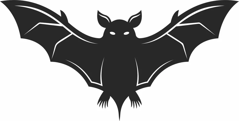 Bat Halloween Silhouette — full DXF linework preview