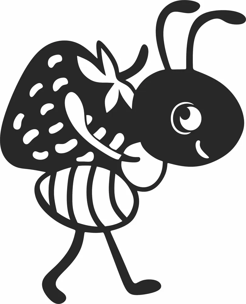 Bee Clipart — full DXF linework preview