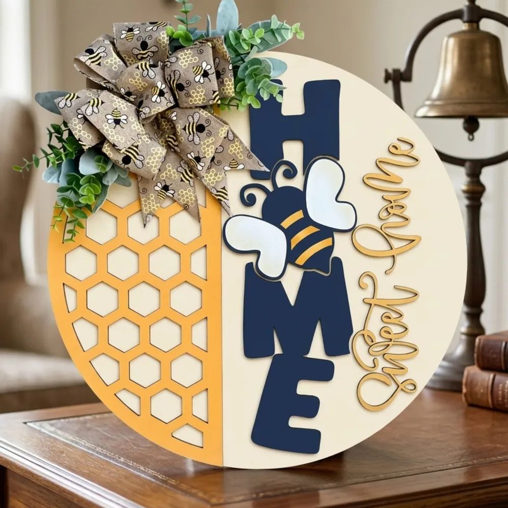 Bee Home Sweet Home — DXF linework preview