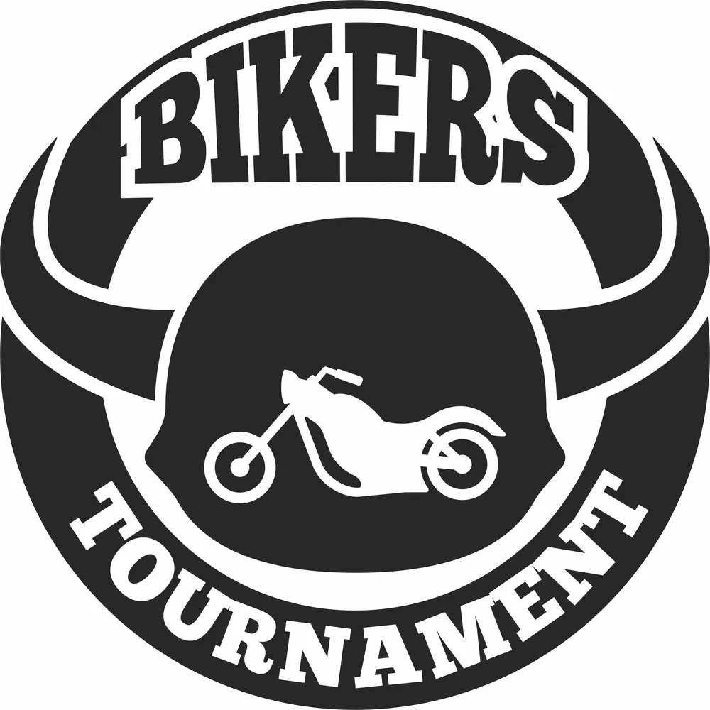 Bikers Tournament Sign — full DXF linework preview