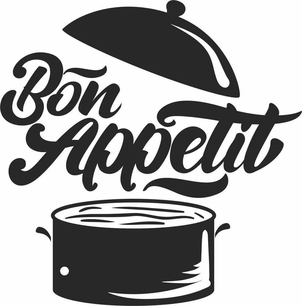 Bon Appetit Clipart — full DXF linework preview