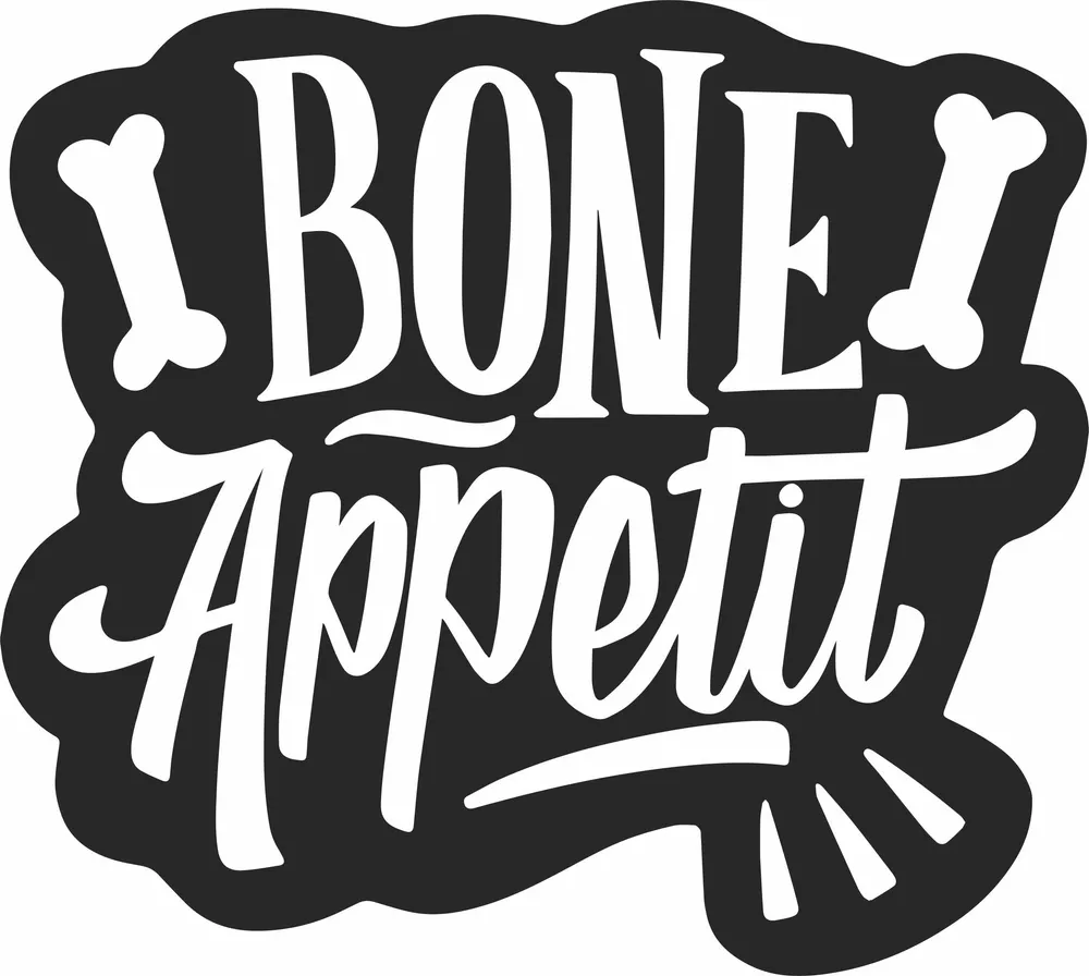 Bone Appetit Halloween Sign — full DXF linework preview