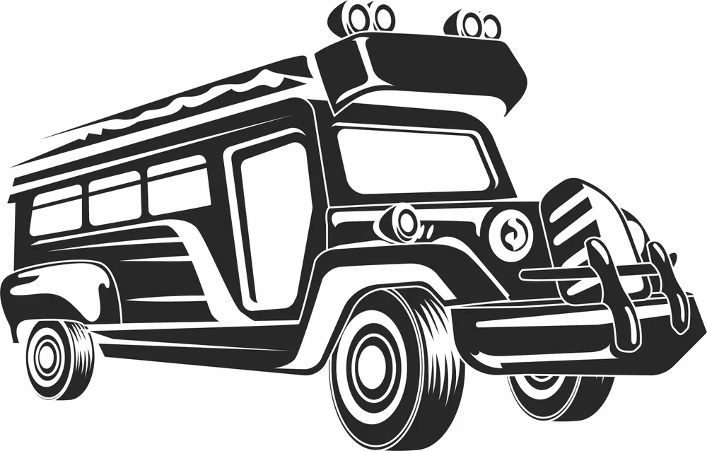 Bus Truck Clipart — full DXF linework preview