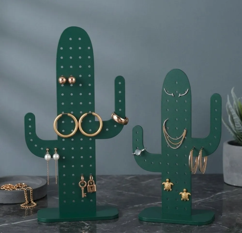 Cactus Jewelry Organizer Stand — DXF linework preview