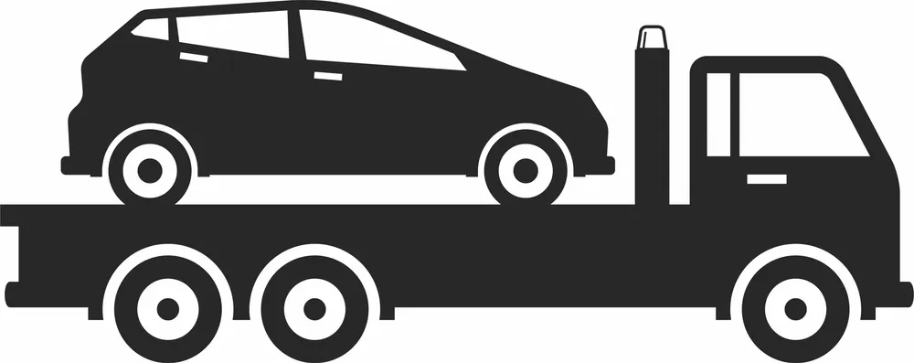 Car Trailer Two Truck Clipart — DXF linework preview