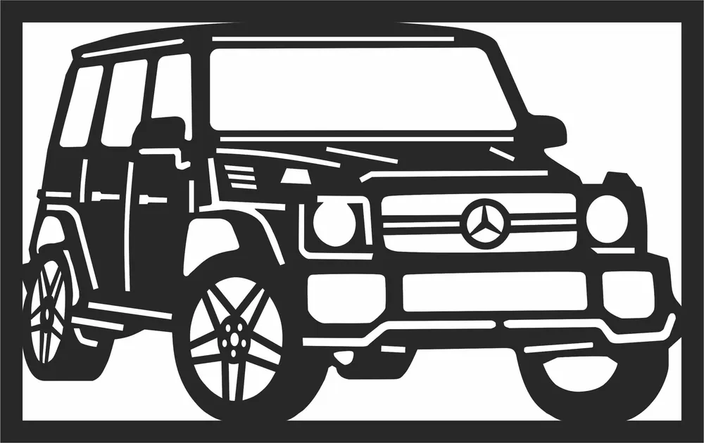 Cars G Class Clipart — full DXF linework preview
