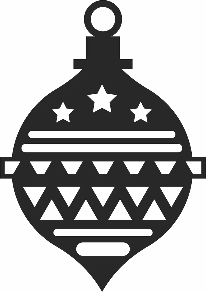 Christmas Decor Ornament — full DXF linework preview