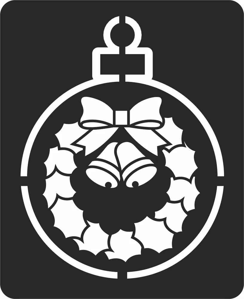 Christmas Ornament — full DXF linework preview