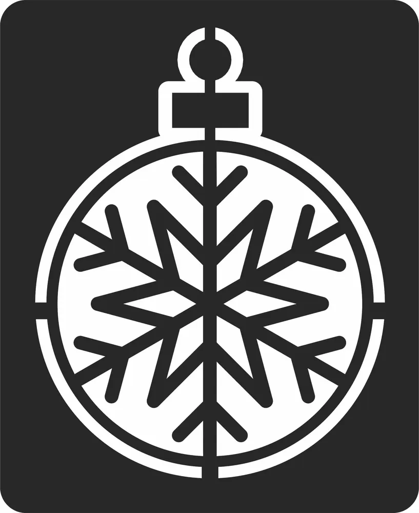 Christmas Ornament — full DXF linework preview