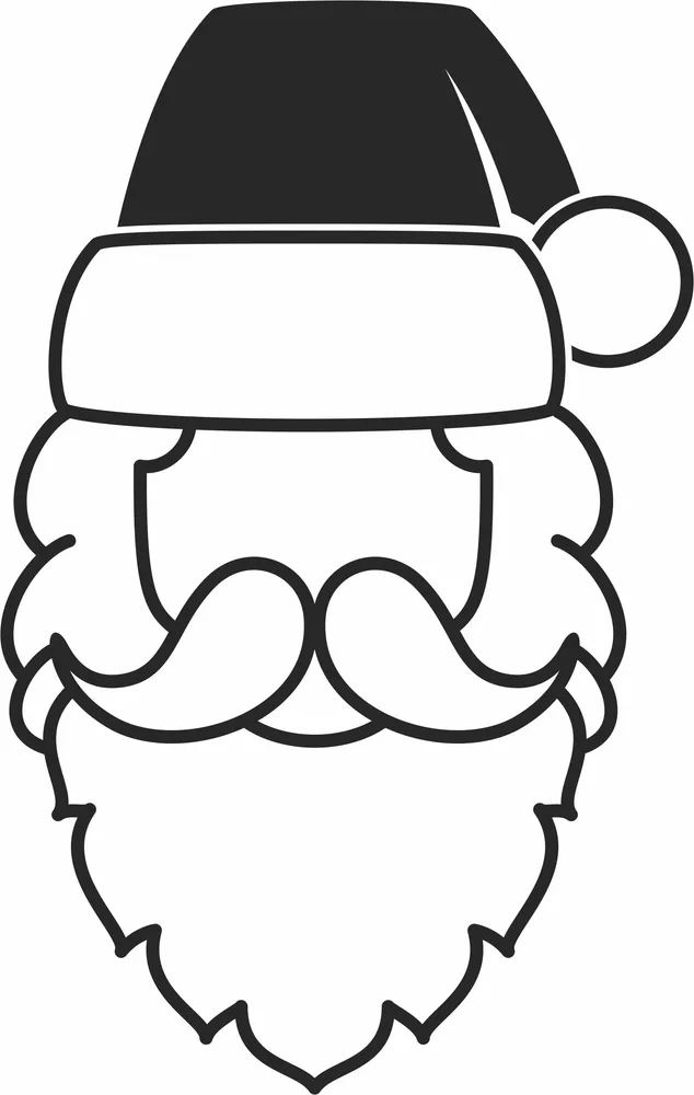 Christmas Santa Claus Clipart — full DXF linework preview