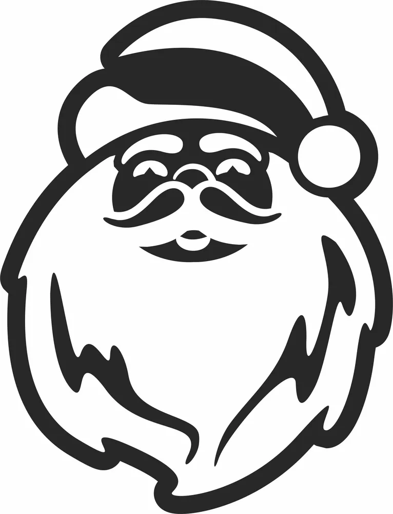 Christmas Santa Claus Clipart — full DXF linework preview