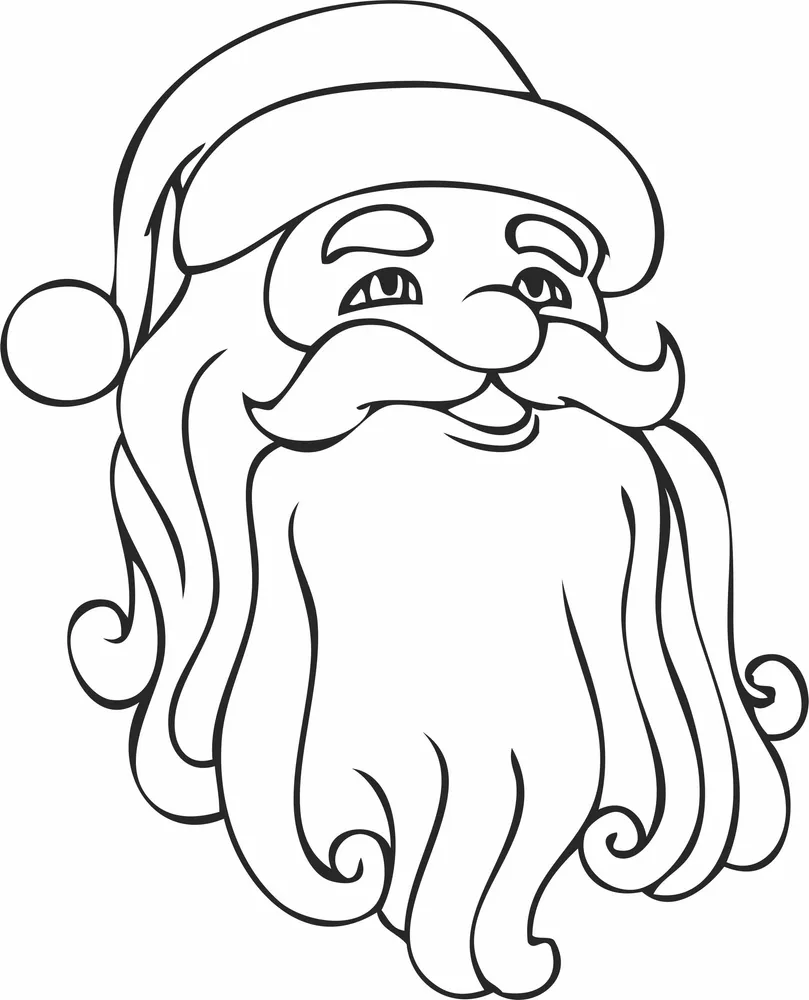 Christmas Santa Claus Clipart — full DXF linework preview