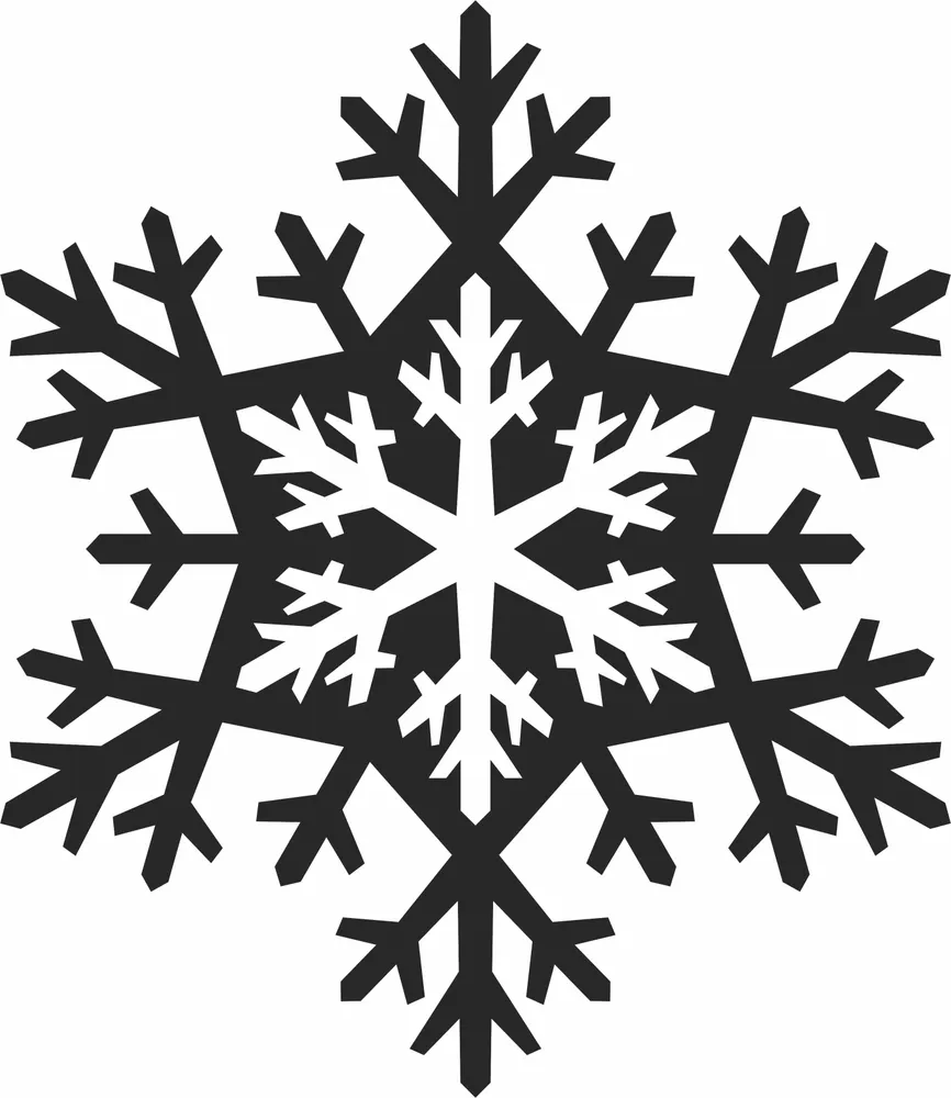 Christmas Snowflake Decoration Ornament — full DXF linework preview