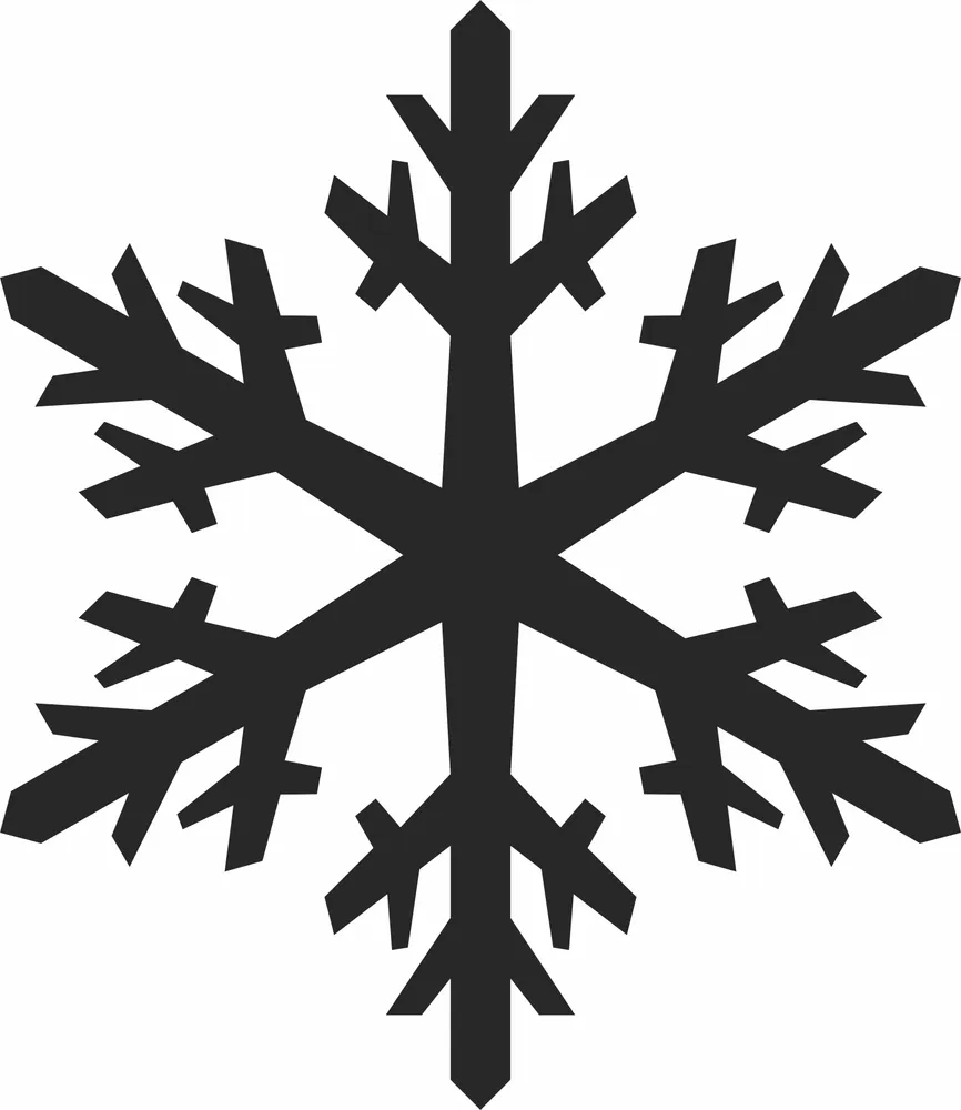Christmas Snowflake Decoration Ornament — full DXF linework preview