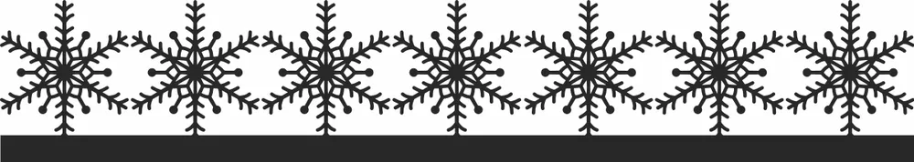 Christmas Snowflakes Clipart — full DXF linework preview
