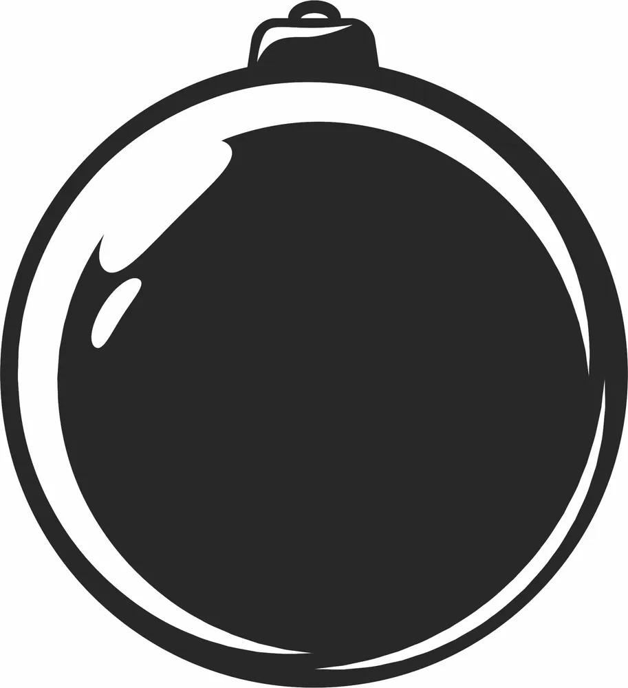 Christmas Tree Decor Ornament — full DXF linework preview