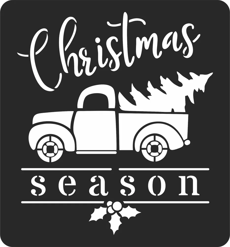 Christmas Tree Truck Design — full DXF linework preview