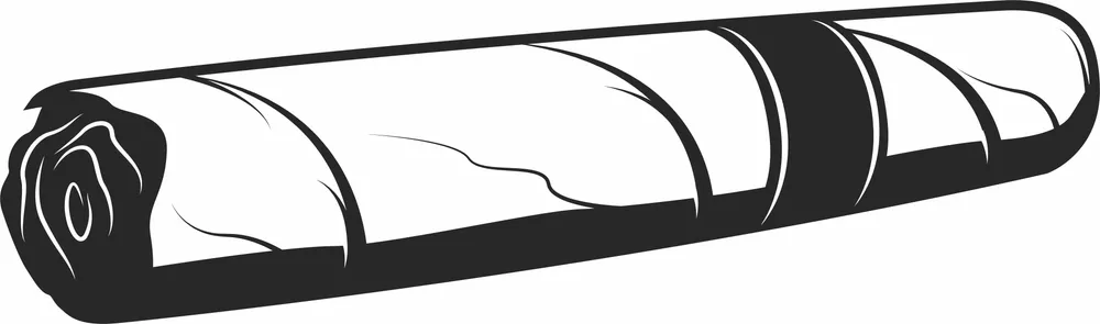 Cigar Tobacco Clipart — full DXF linework preview