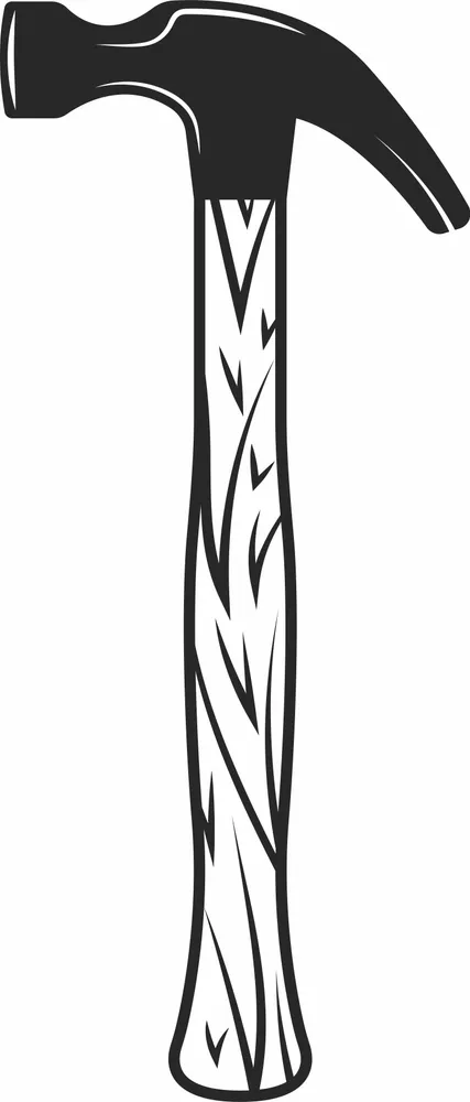 Claw Hammer Tool Design — full DXF linework preview
