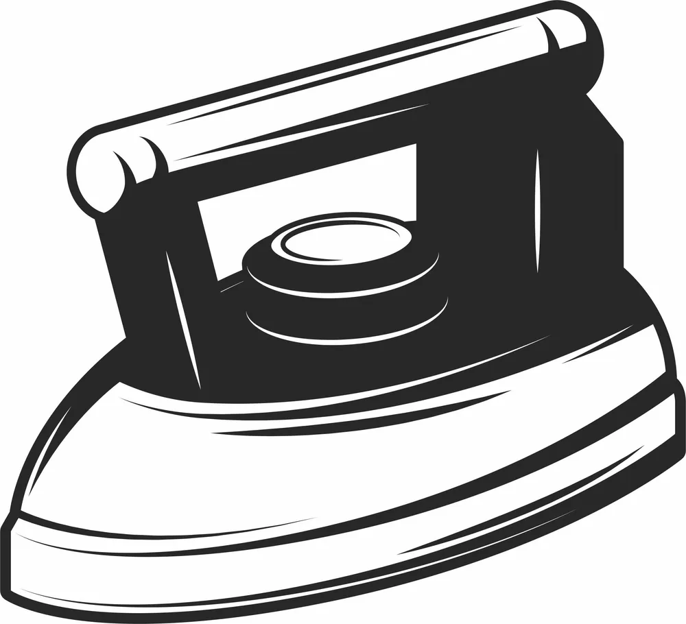 Clothes Iron Design — full DXF linework preview