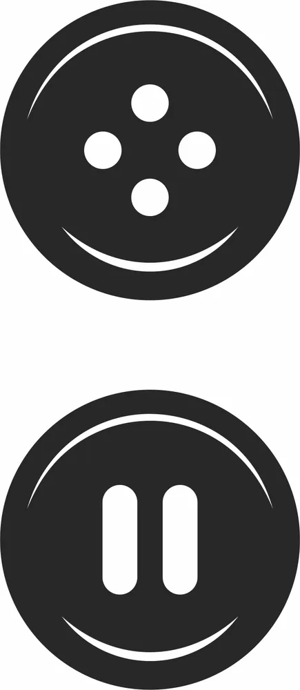 Clothing Buttons Design — full DXF linework preview