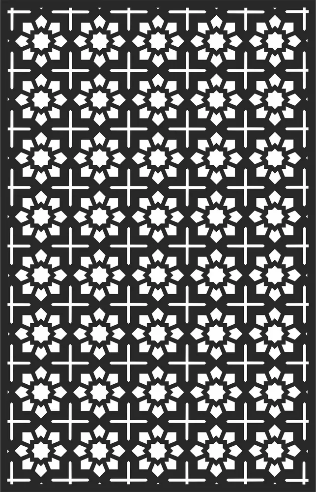 Door Flower Wall Art — full DXF linework preview