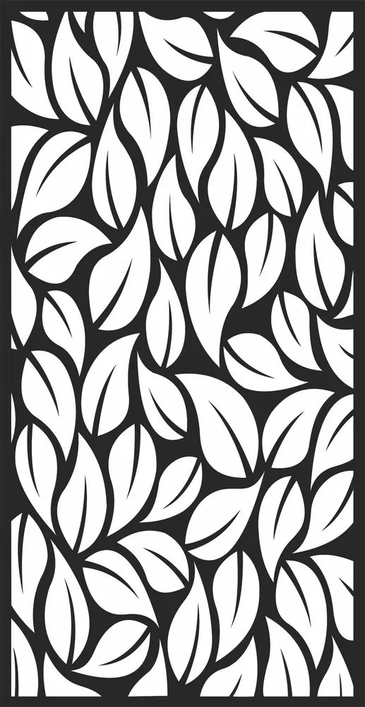 Door Leaves Wall Art — full DXF linework preview