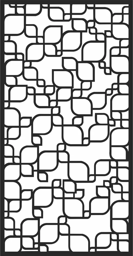 Door Pattern Wall Art — full DXF linework preview