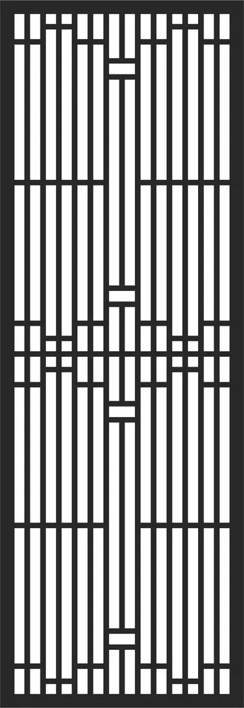 Door Pattern Wall Art — full DXF linework preview