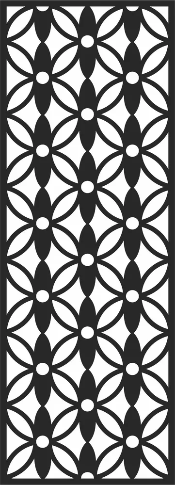 Door Pattern Wall Art — full DXF linework preview