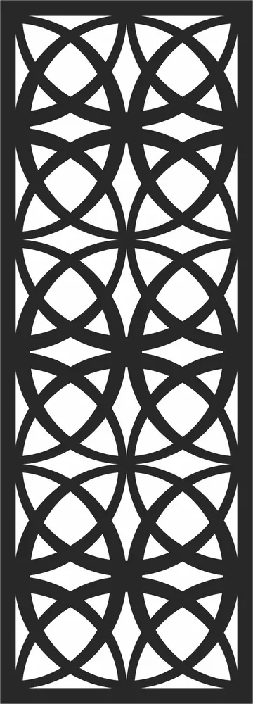 Door Pattern Wall Art — full DXF linework preview