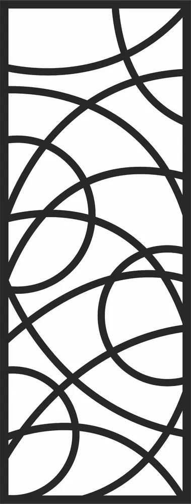 Door Pattern Wall Art — full DXF linework preview