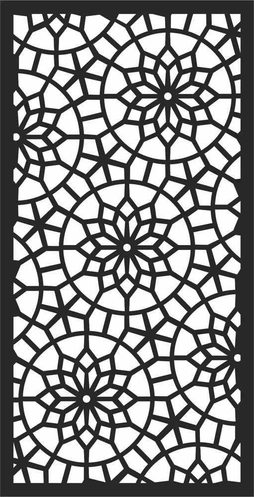 Door Pattern Wall Art — full DXF linework preview