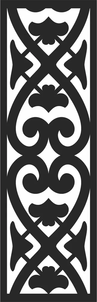 Door Pattern Wall Art — full DXF linework preview