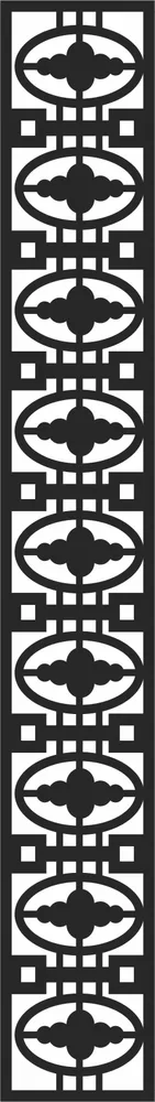 Door Pattern Wall Art — full DXF linework preview