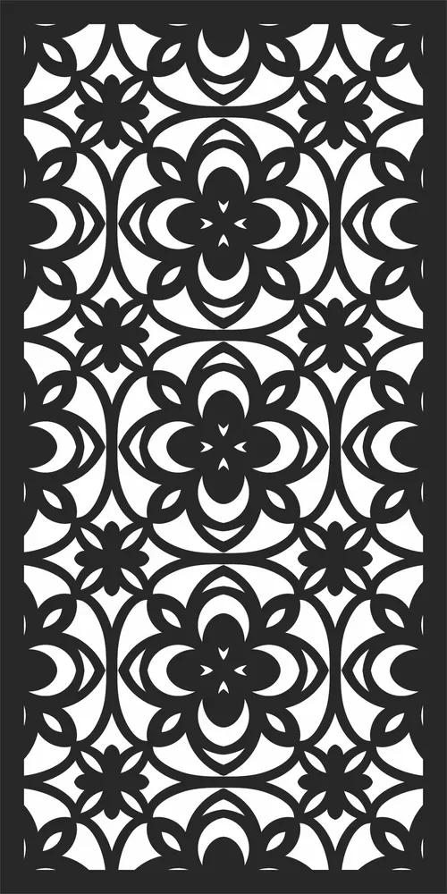 Door Pattern Wall Art — full DXF linework preview