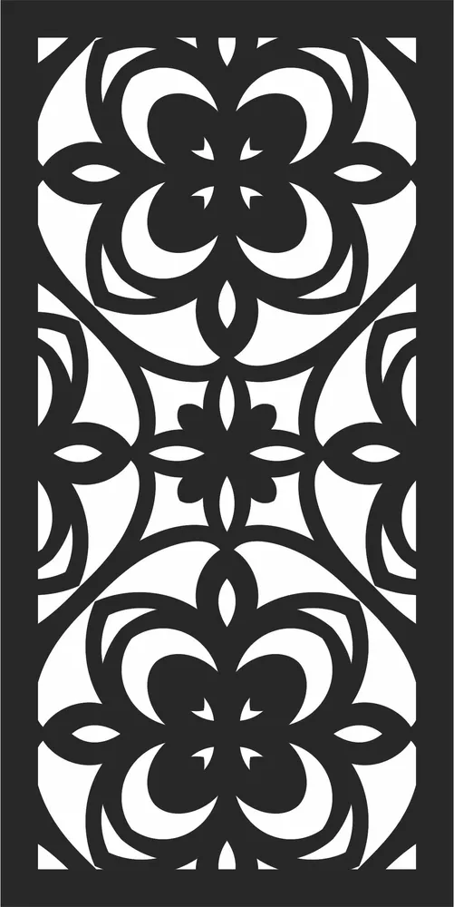 Door Pattern Wall Art — full DXF linework preview