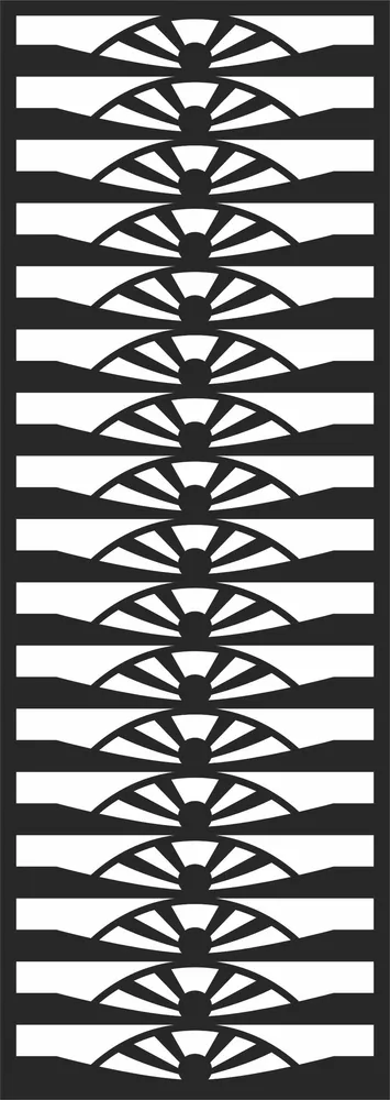 Door Pattern Wall Art — full DXF linework preview