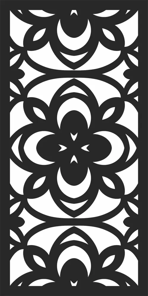 Door Pattern Wall Art — full DXF linework preview