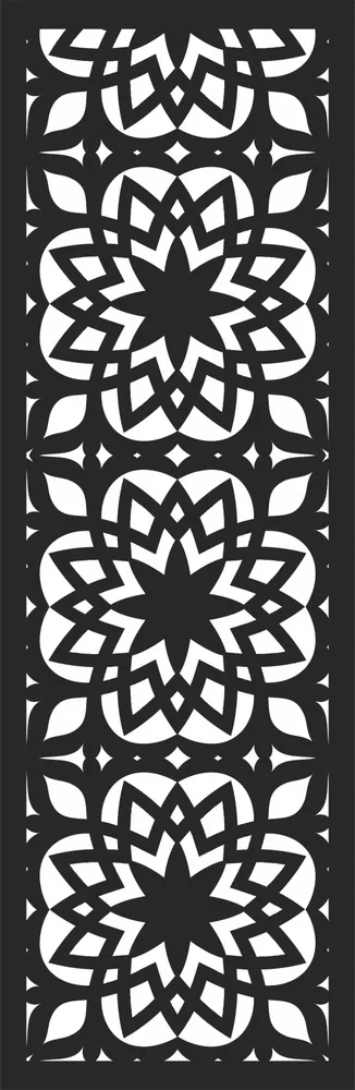 Door Pattern Wall Art — full DXF linework preview