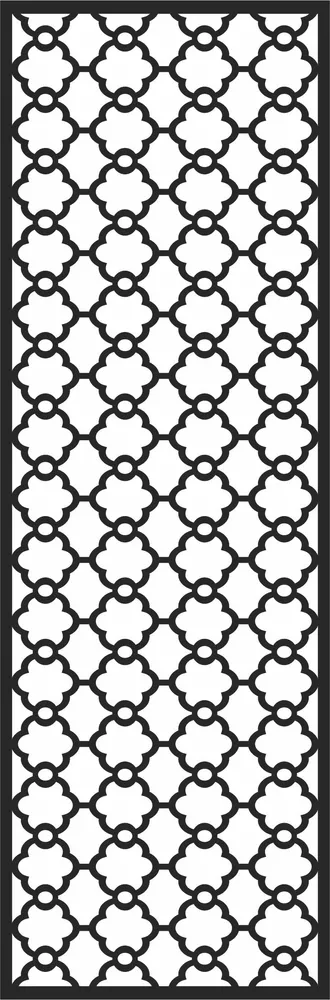 Door Pattern Wall Art — full DXF linework preview