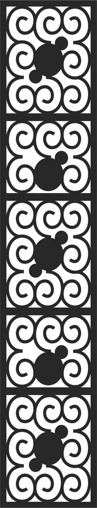 Door Pattern Wall Art — full DXF linework preview